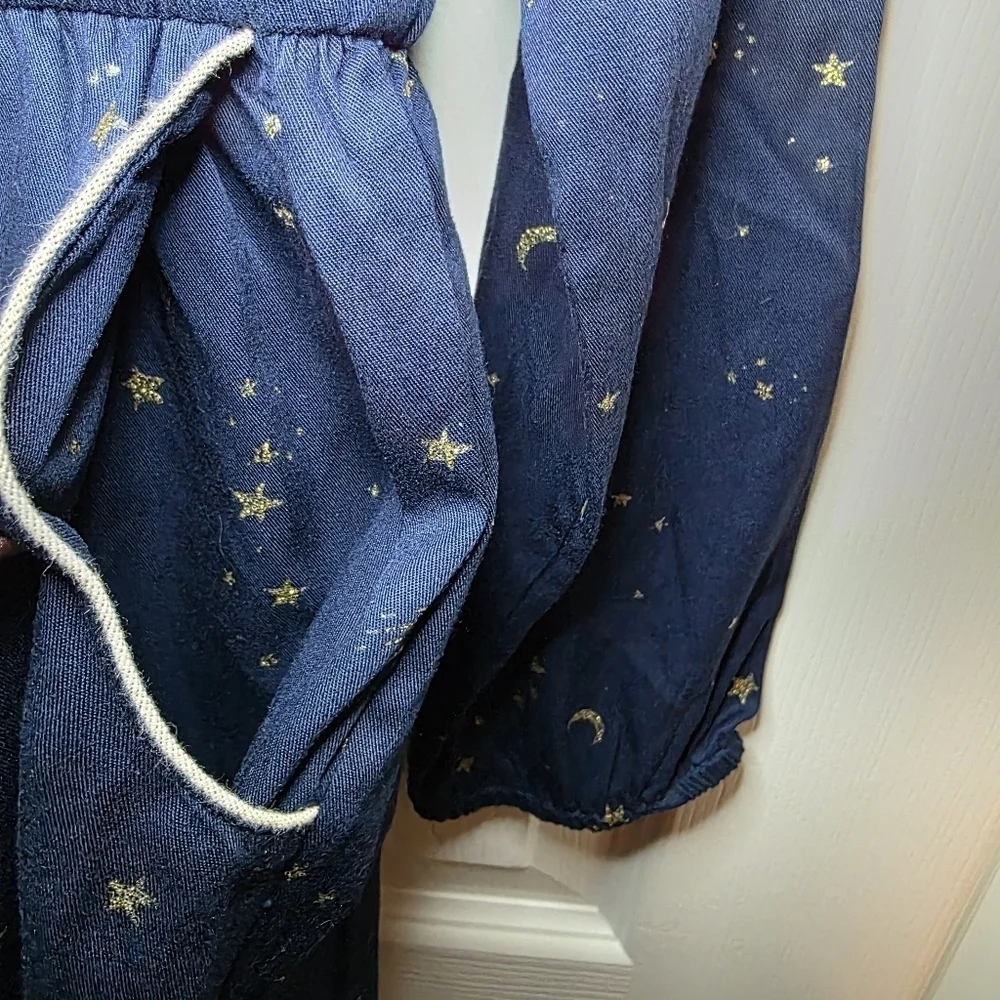 Johnnie B Boden Girls Dress Blue Stars Long Sleeve Size 15-16Y